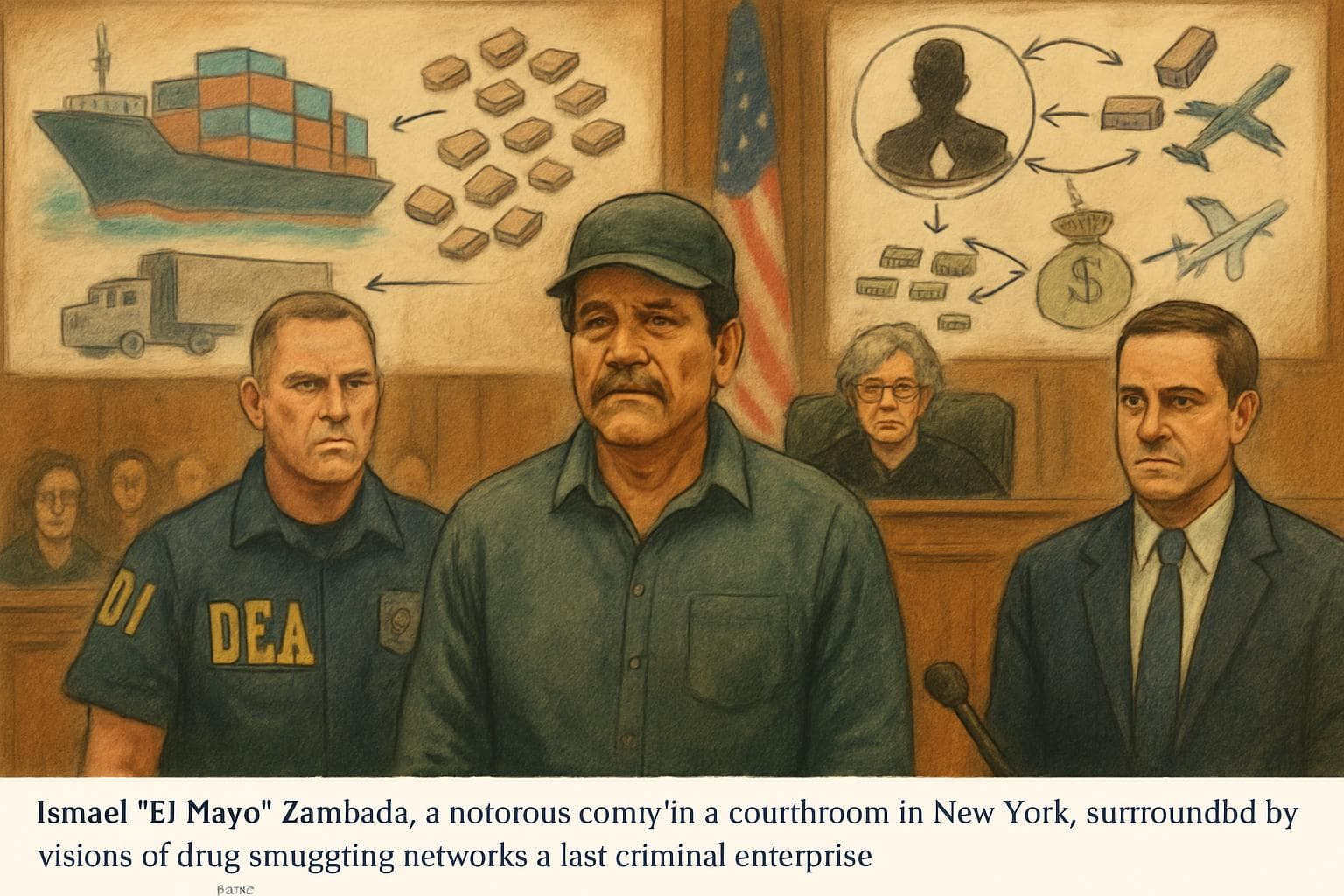 Ismael El Mayo Zambada in New York courtroom pleading guilty