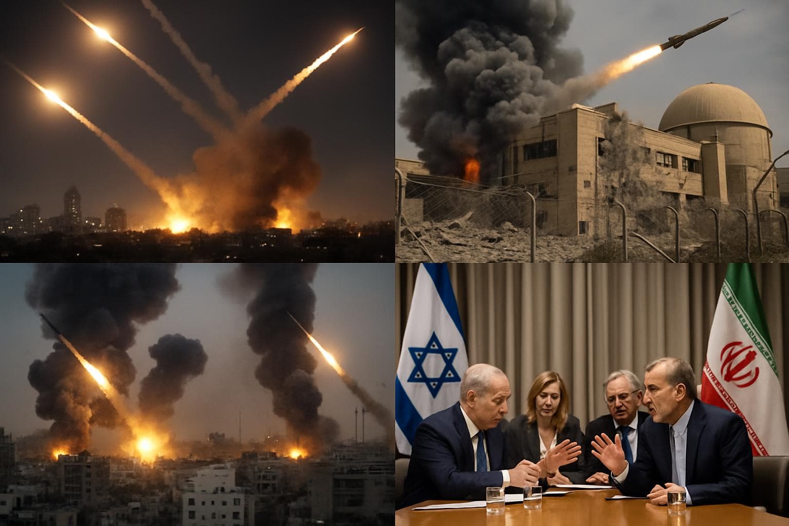 Missile strikes on cities with diplomatic interventions