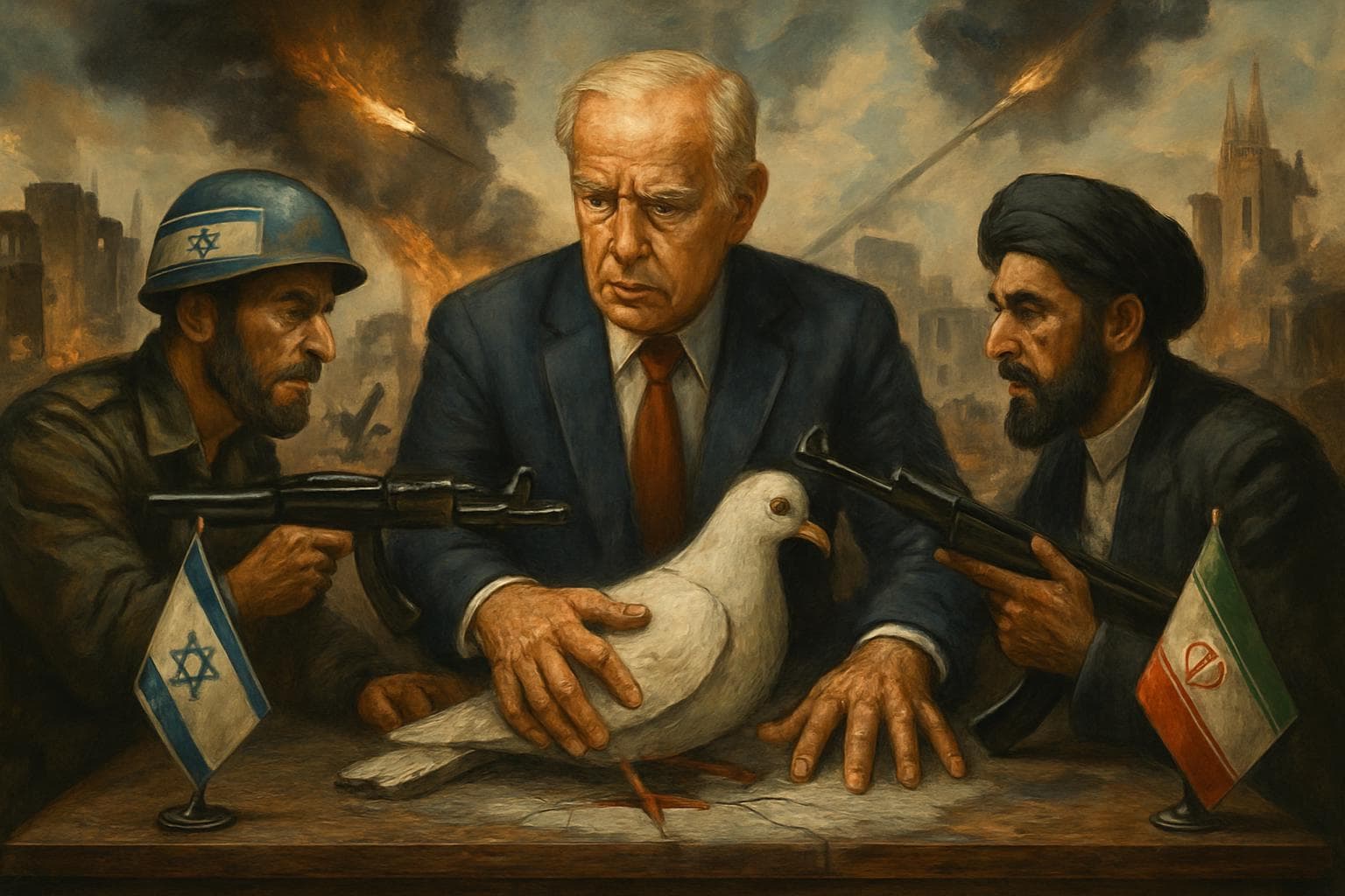 Tense standoff between Israel and Iran with peace broker