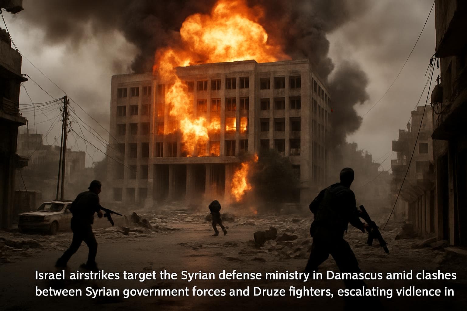 Israeli airstrikes on Syrian defense ministry in Damascus