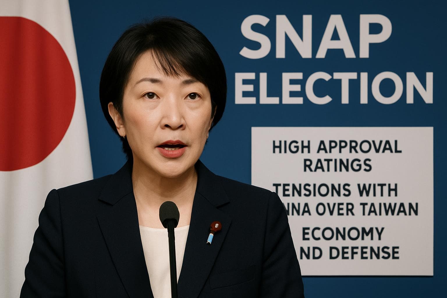 Sanae Takaichi, Japan's first female Prime Minister, speaking