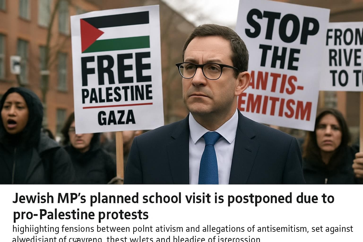 Jewish MP's school visit postponed due to protests