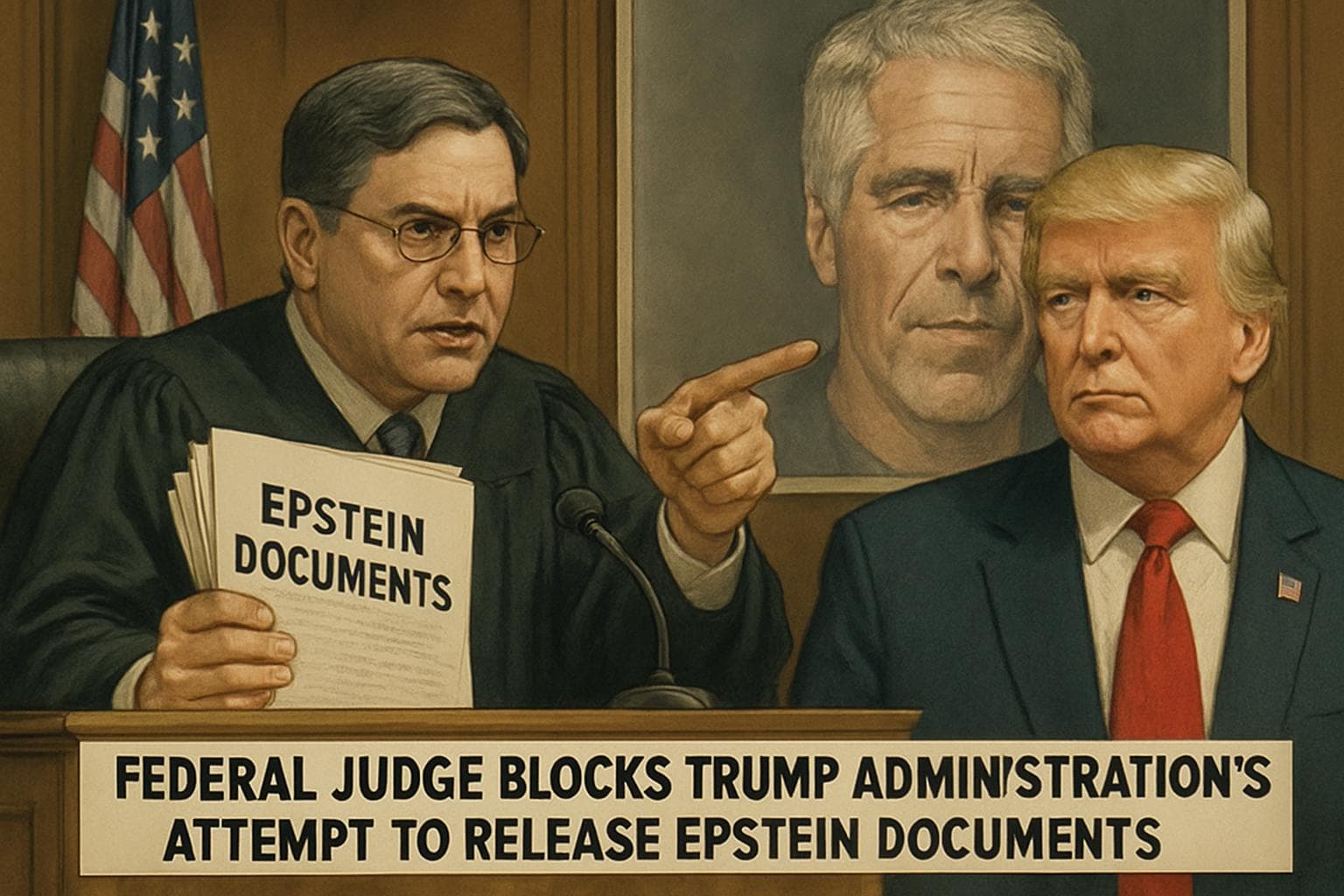 Federal judge halts release of Epstein documents by Trump administration