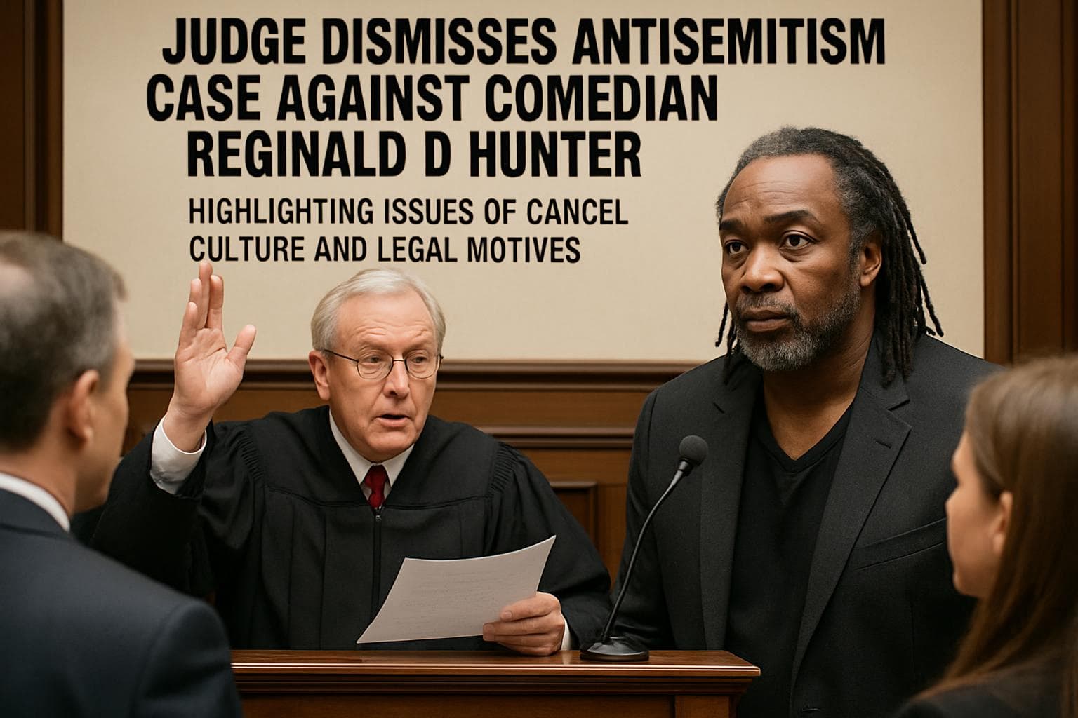 Judge dismissing antisemitism case against Reginald D Hunter