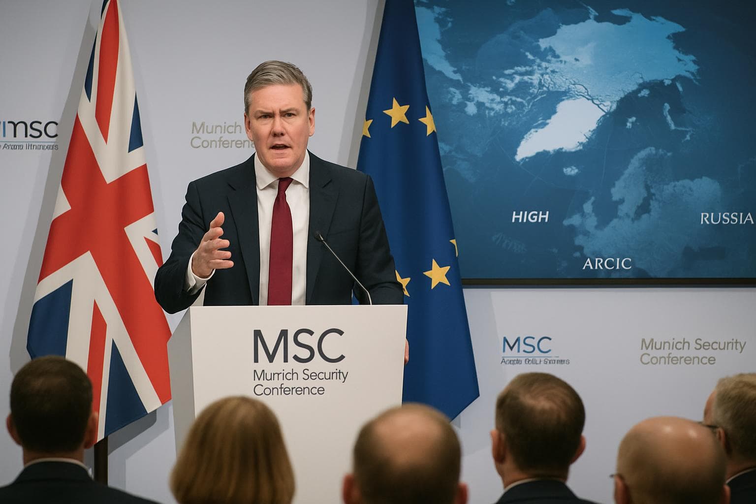 Keir Starmer speaking at Munich Security Conference