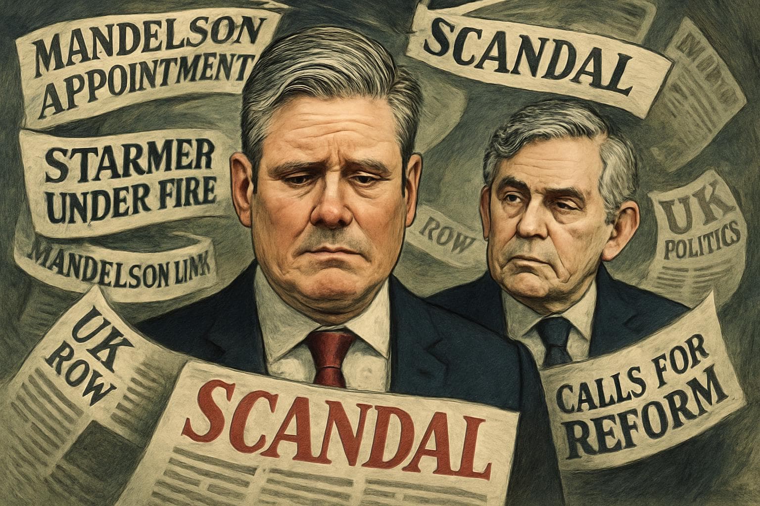 Keir Starmer under scrutiny with Gordon Brown beside him