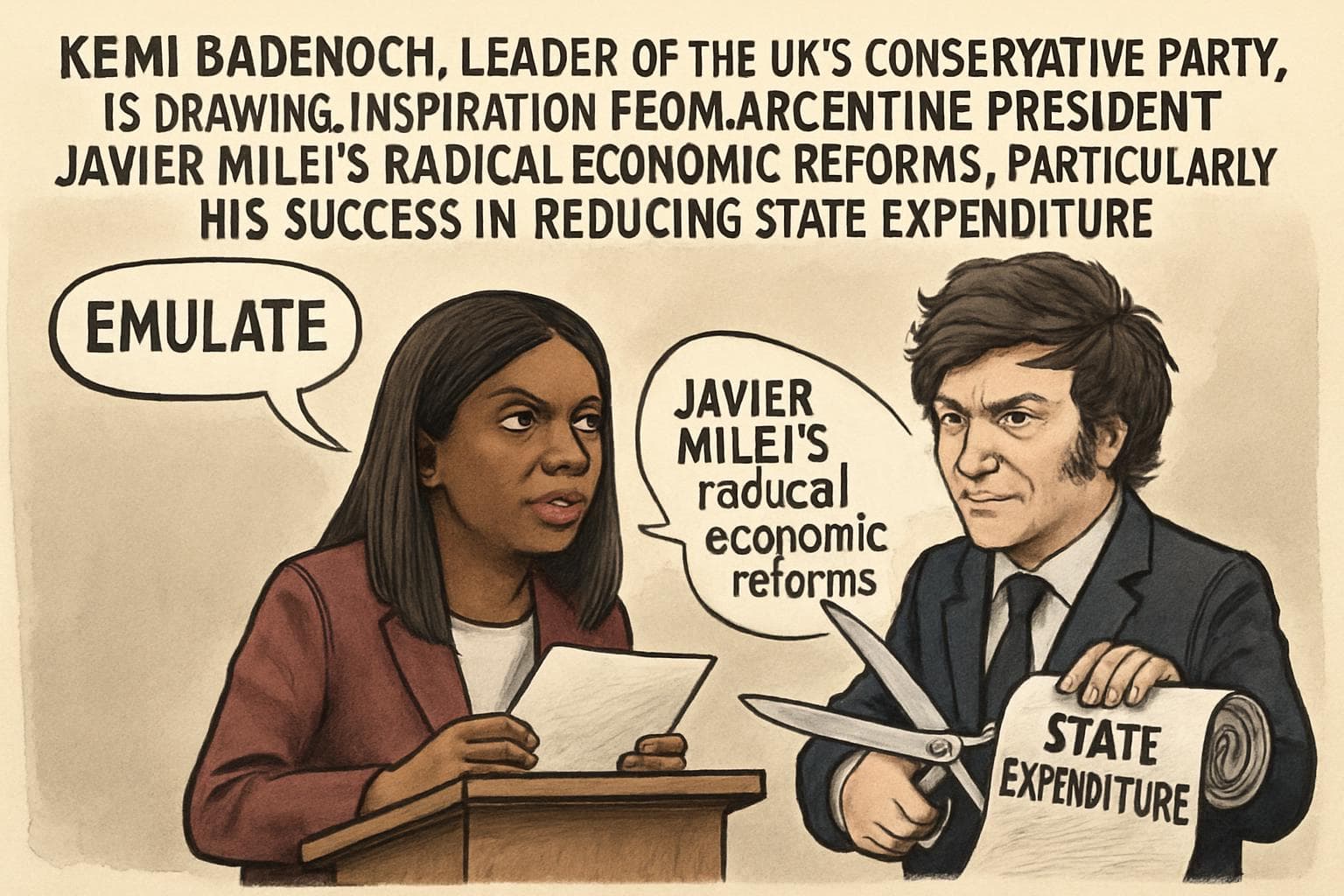 Kemi Badenoch drawing inspiration from Javier Milei's economic reforms
