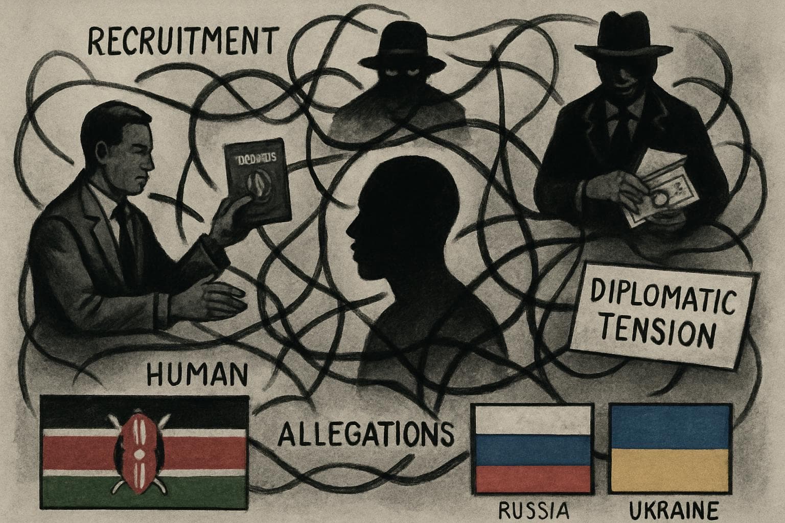 Shadowy figures and officials in a recruitment network