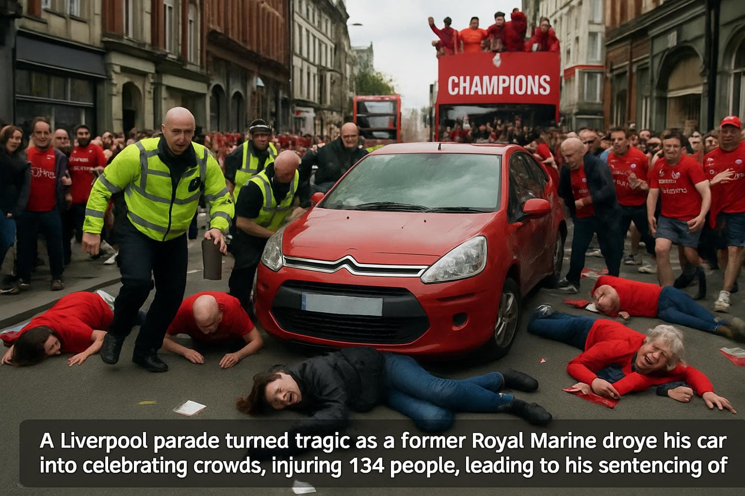 Car incident at Liverpool parade injuring crowd