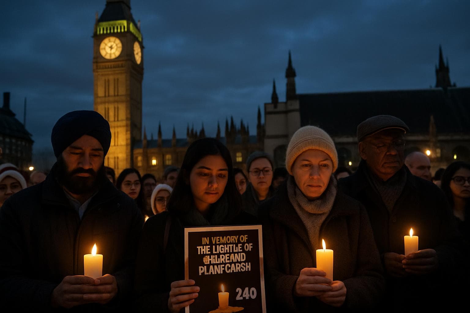 Candlelit vigil in London honoring Air India crash victims