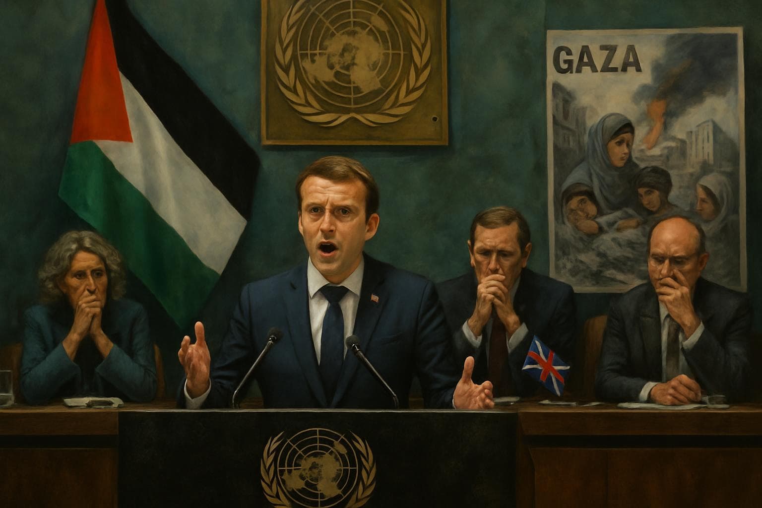 French President Macron announces Palestinian statehood at UN