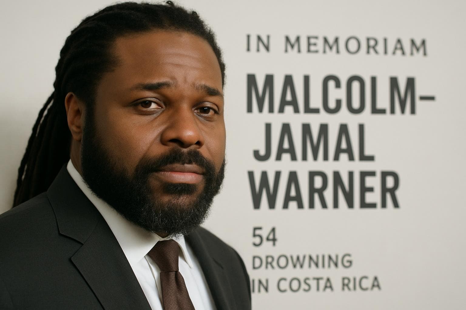 Malcolm-Jamal Warner smiling at a public event