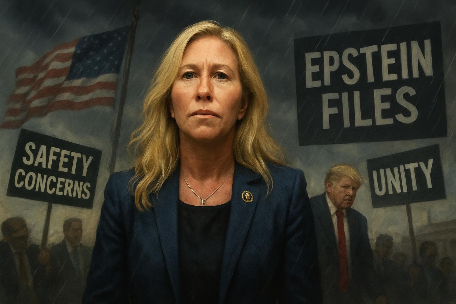 Marjorie Taylor Greene in a political storm advocating transparency