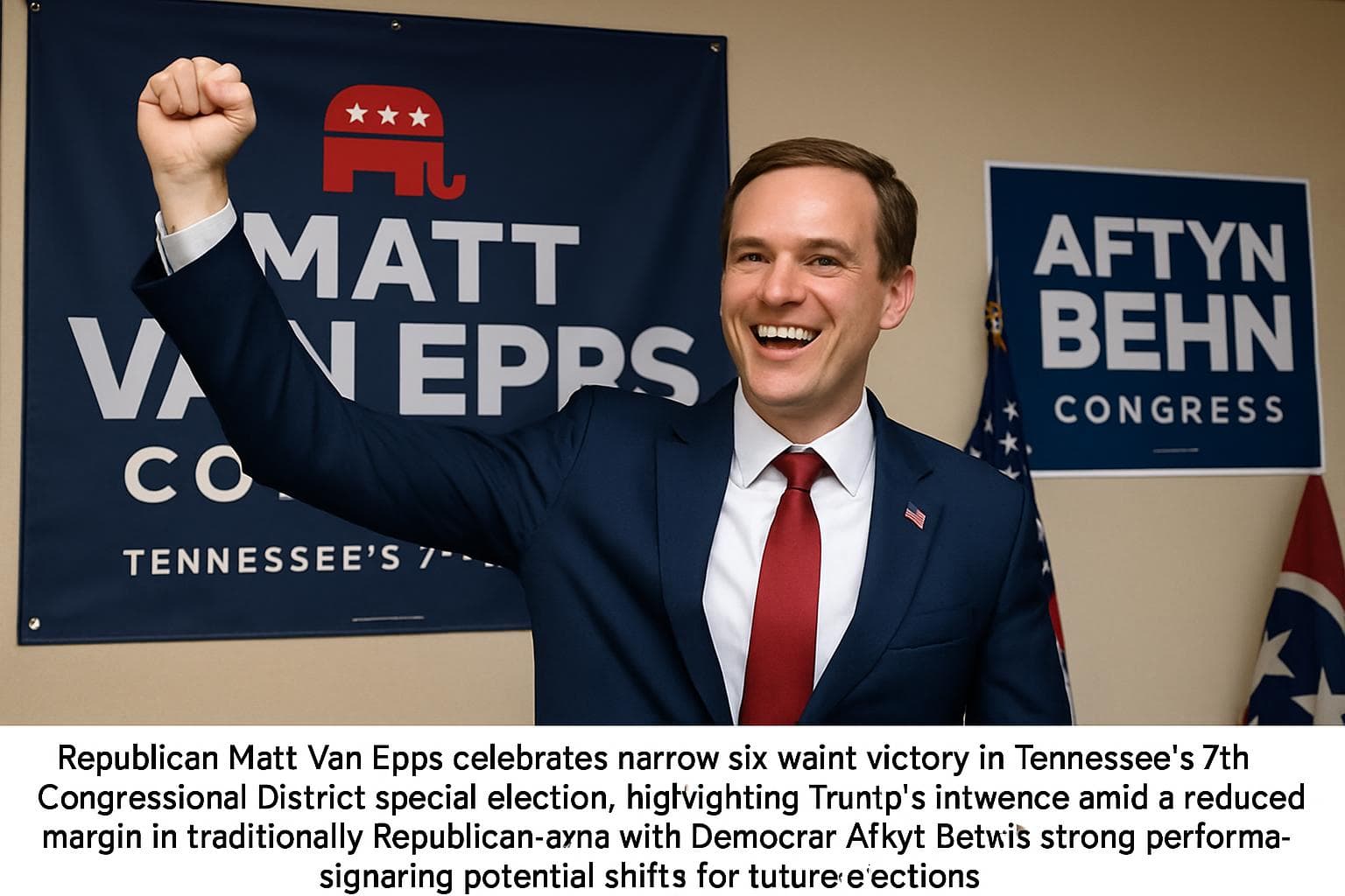 Matt Van Epps celebrating election victory in Tennessee