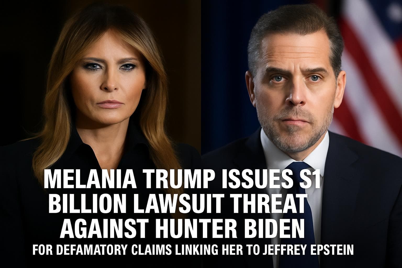 Melania Trump and Hunter Biden in a legal dispute