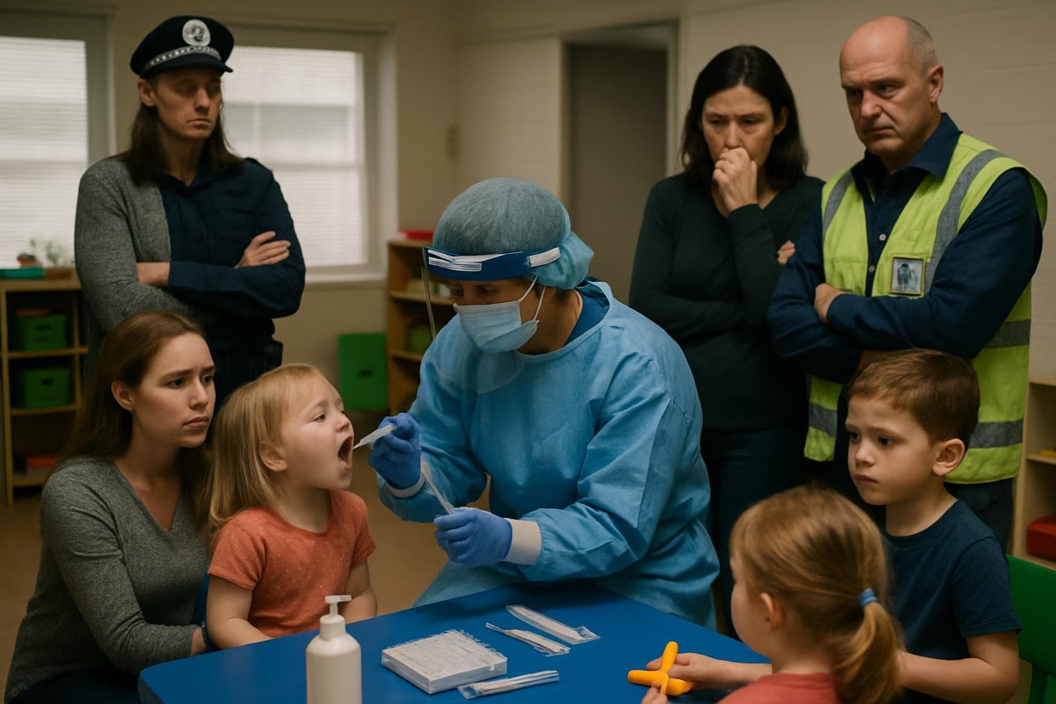 Concerned parents and authorities at Melbourne childcare facility