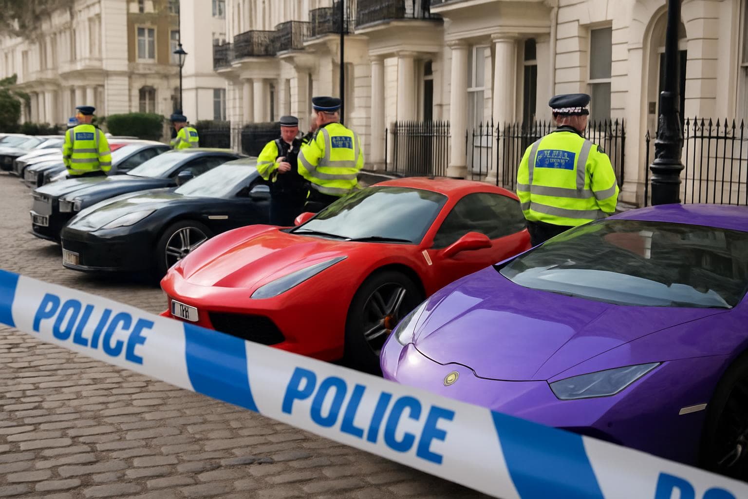 Luxury cars including Ferraris and Lamborghinis seized by police