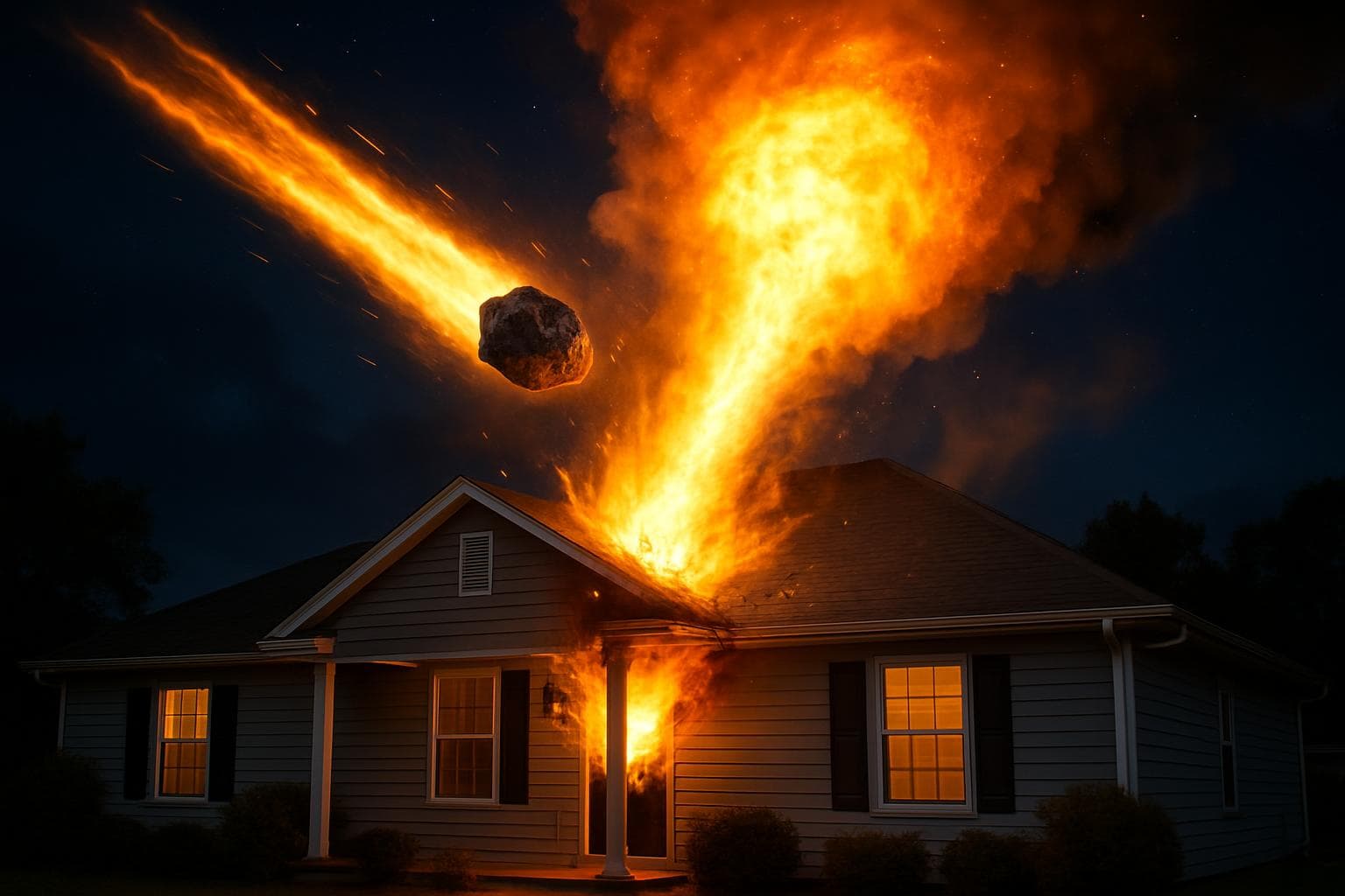 Meteorite crashes into a house in McDonough, Georgia