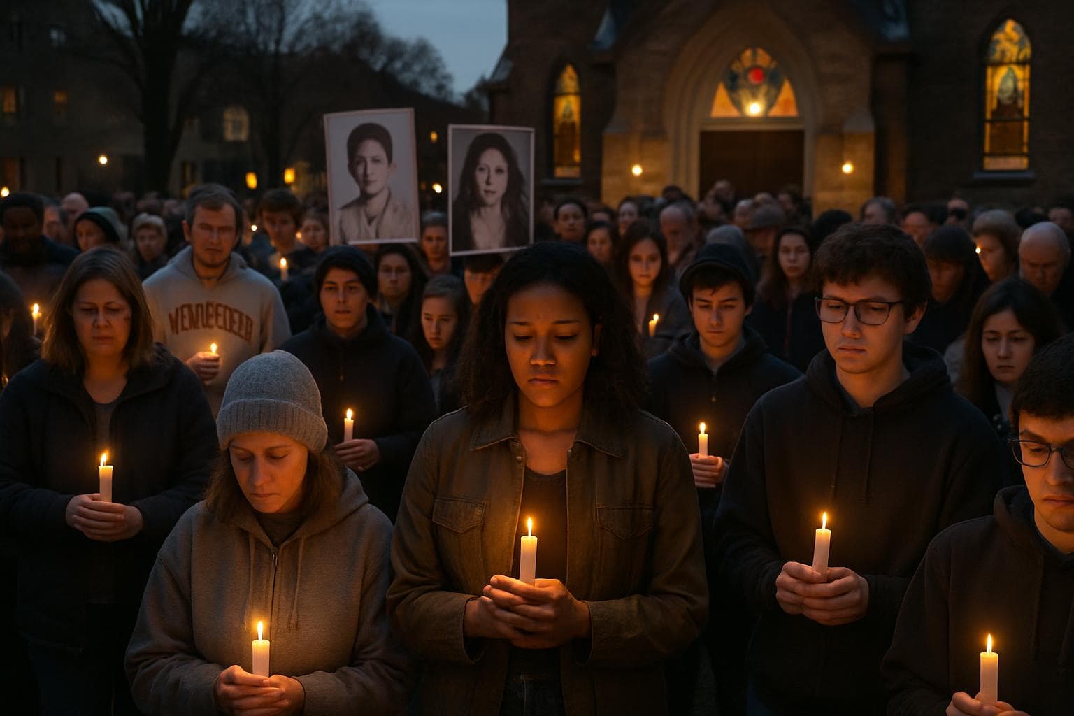 Community gathering for vigil at Minneapolis church