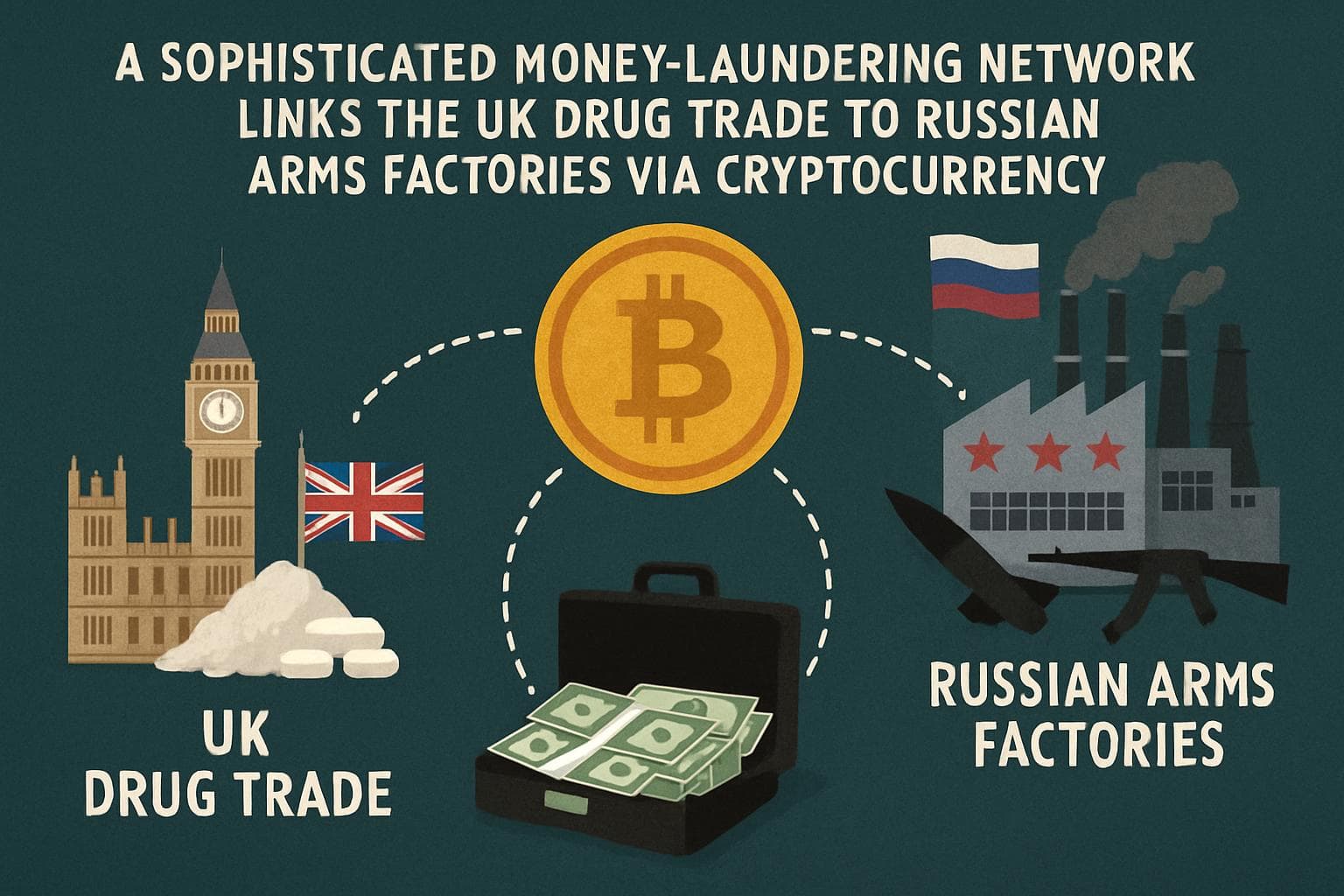 Cryptocurrency network linking UK drug trade to Russian arms factories