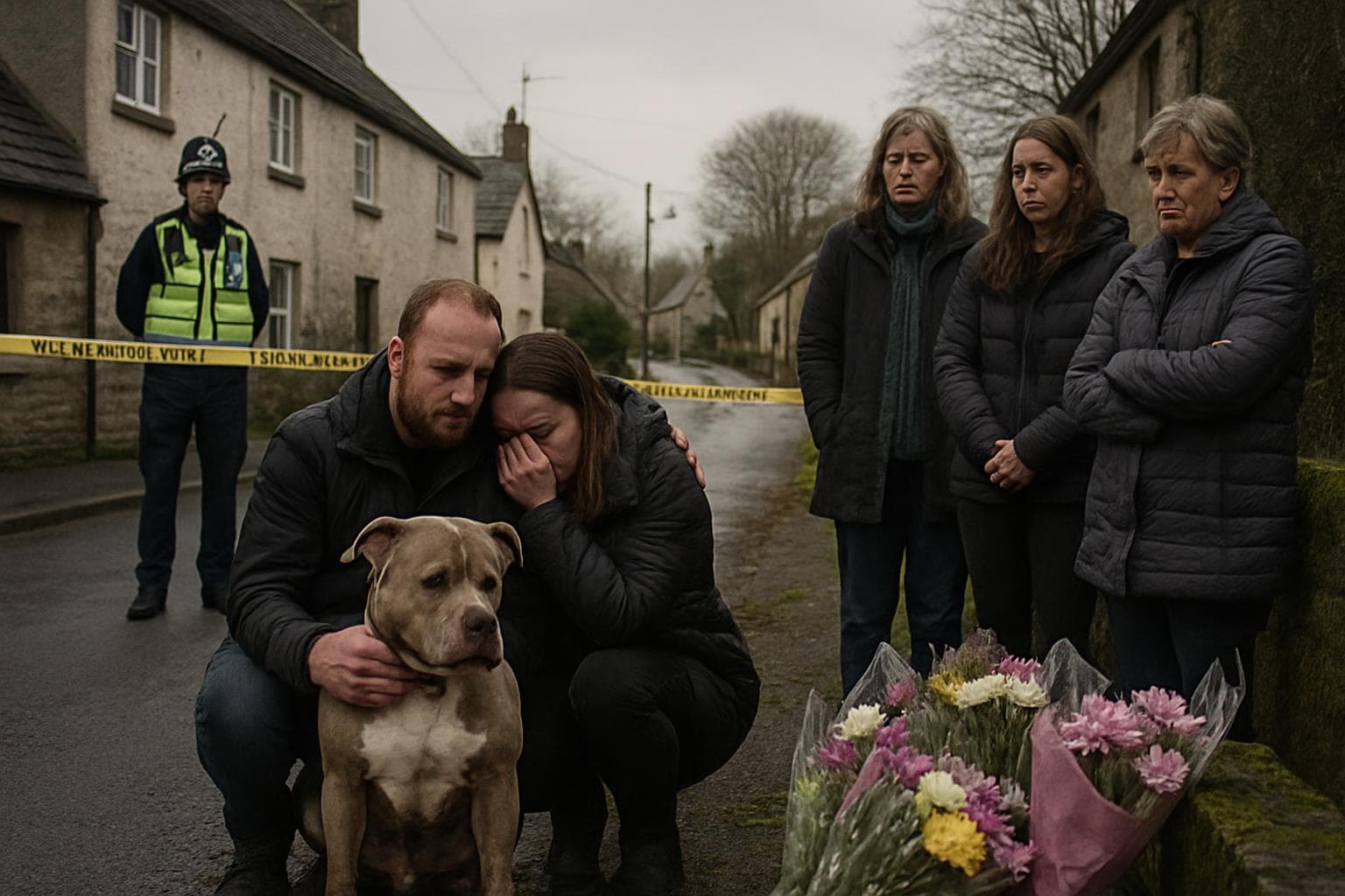 Grieving family and community in Monmouthshire village