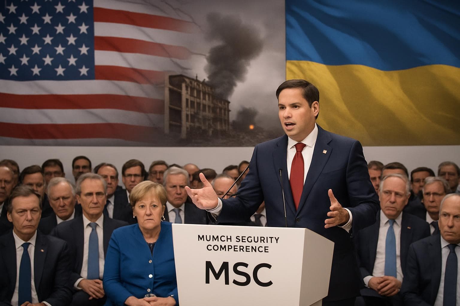 Marco Rubio speaking at Munich Security Conference