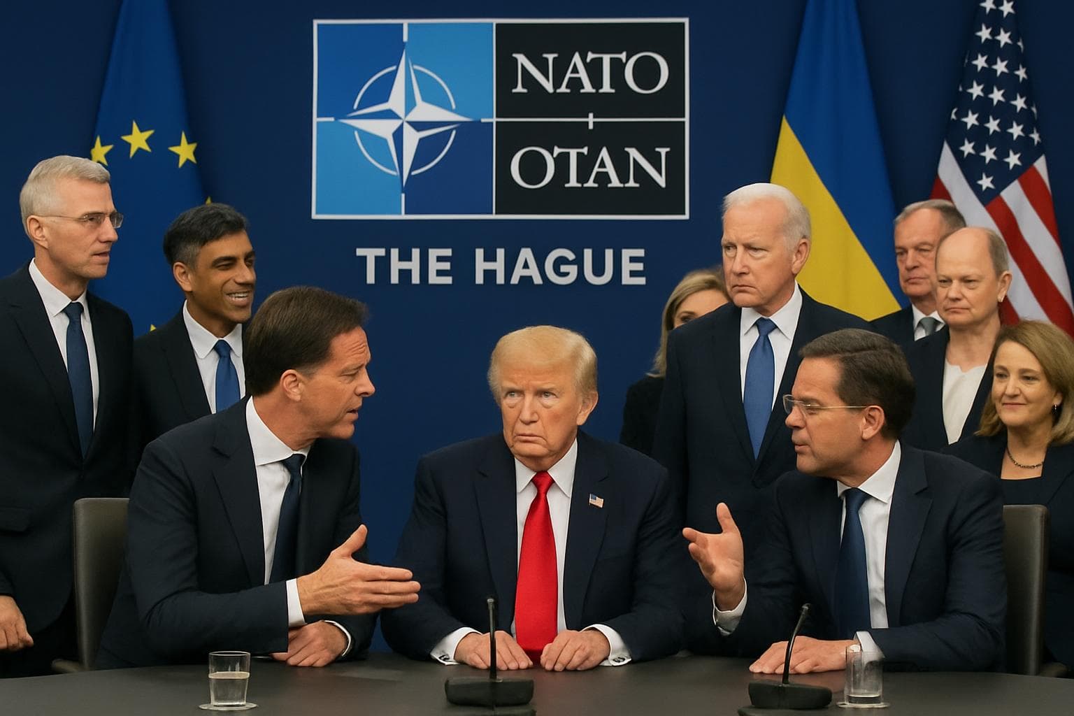 NATO leaders meeting in The Hague with President Trump