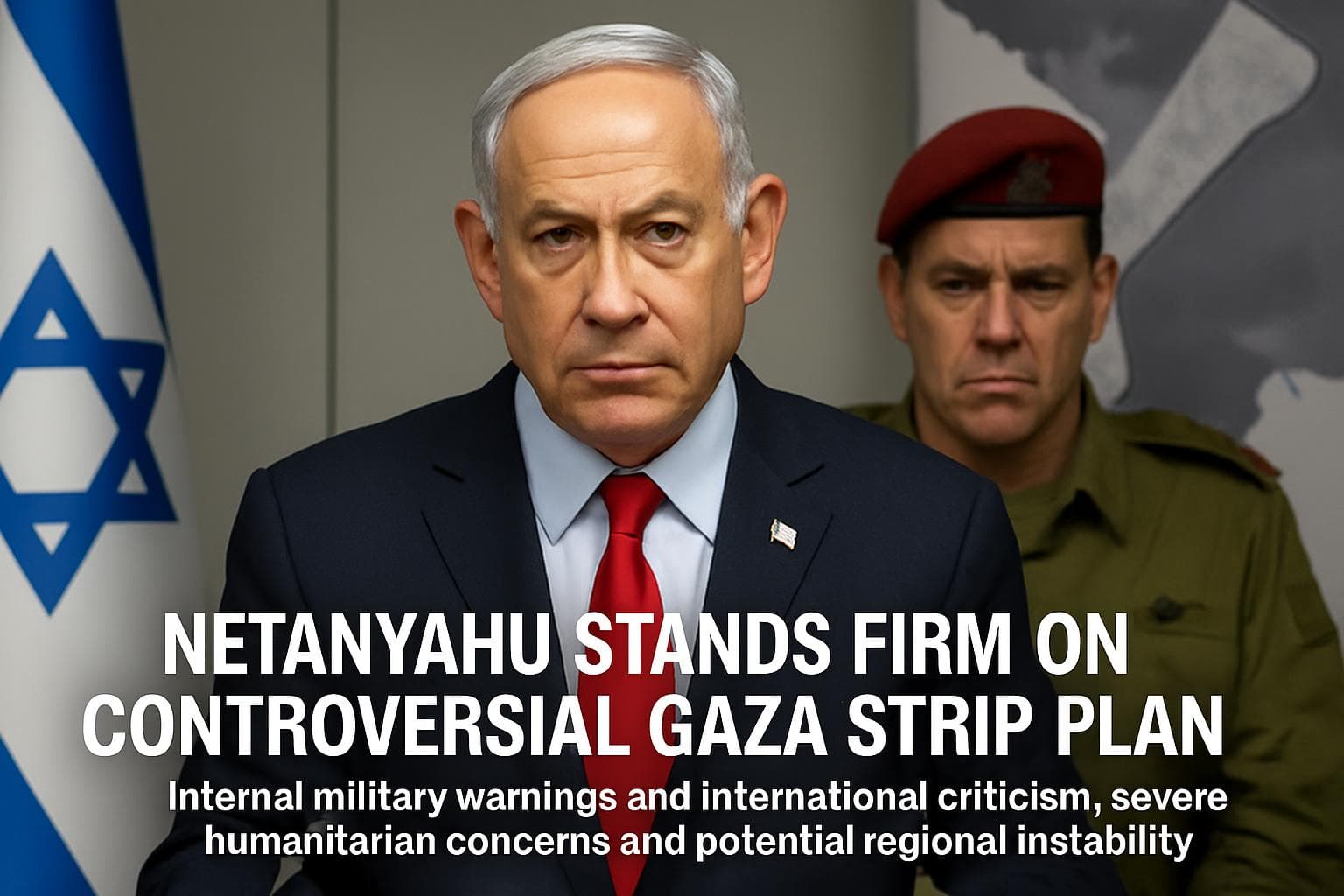 Israeli Prime Minister Netanyahu discussing Gaza Strip plan