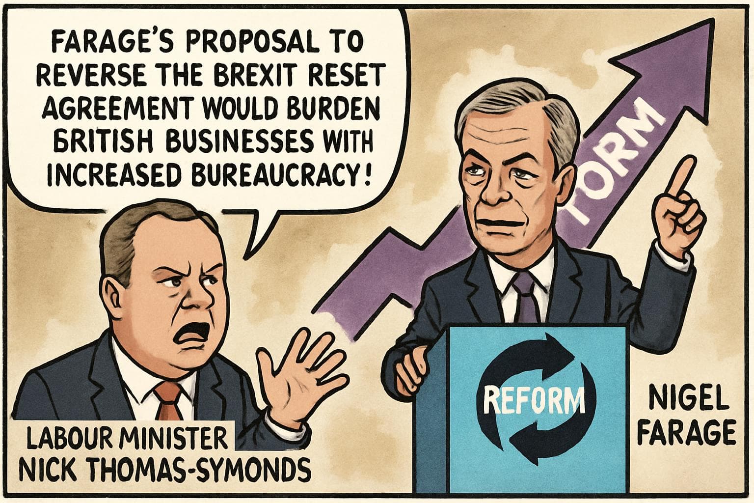 Nick Thomas-Symonds speaking against Nigel Farage's Brexit proposal