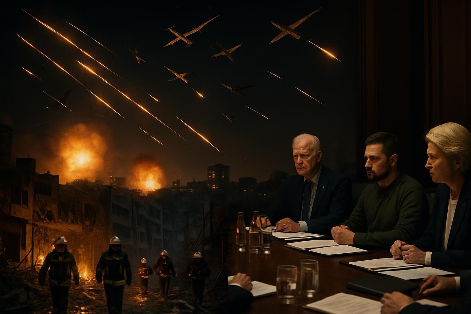 Nighttime airstrikes over Ukrainian cities Pavlohrad and Odesa