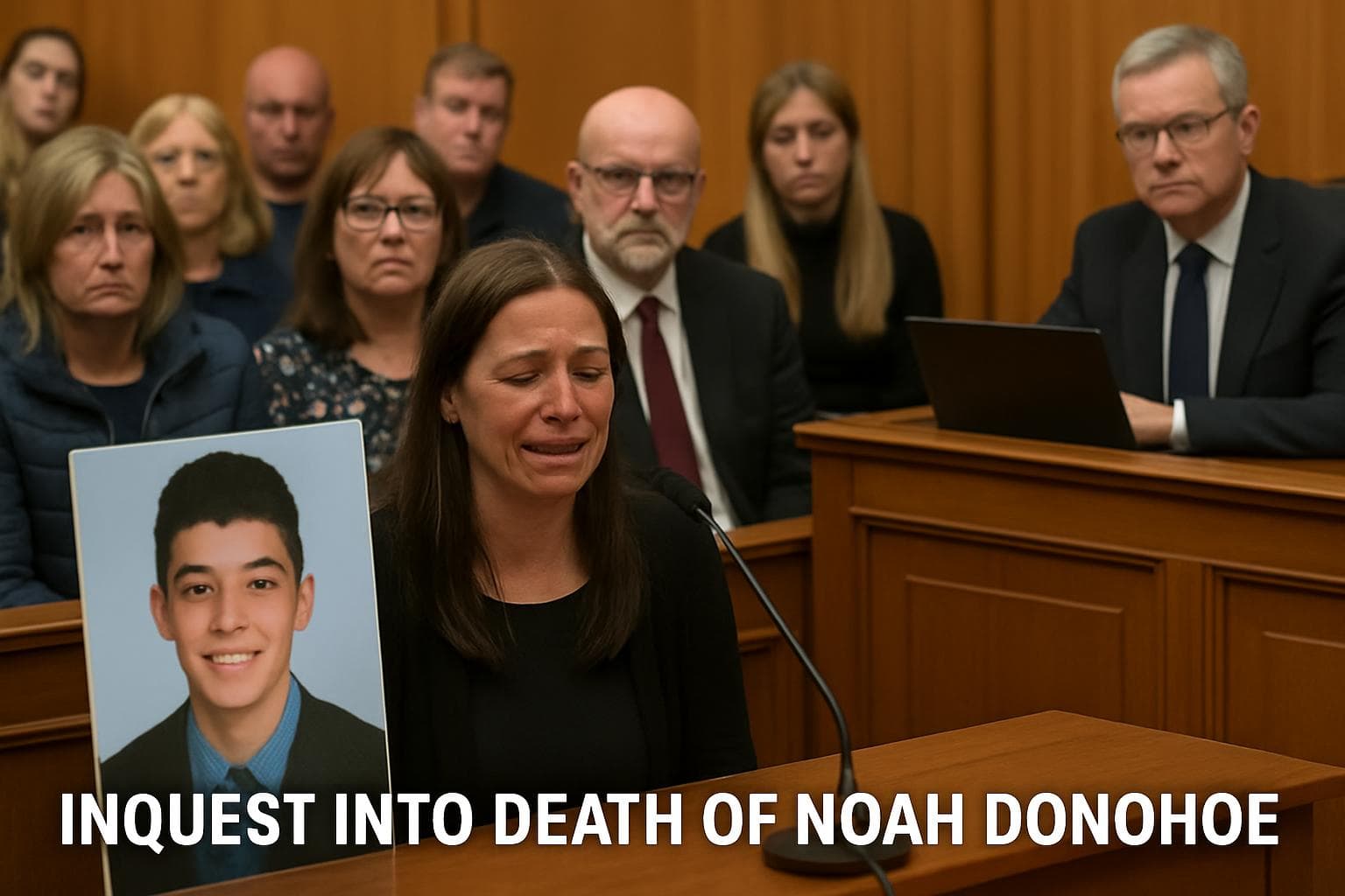 Community gathering for Noah Donohoe inquest in Belfast