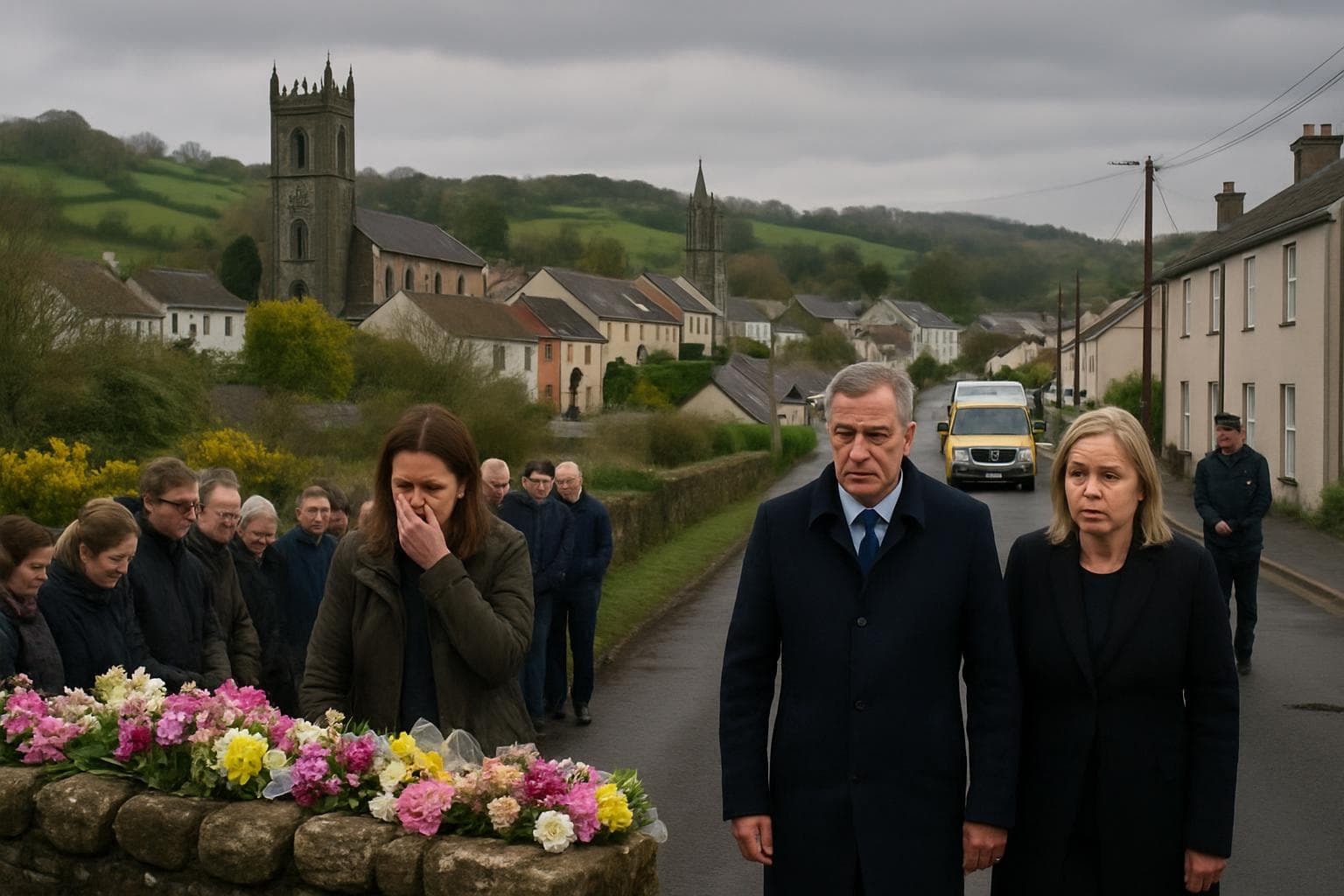 Village in Northern Ireland mourning after a tragic shooting