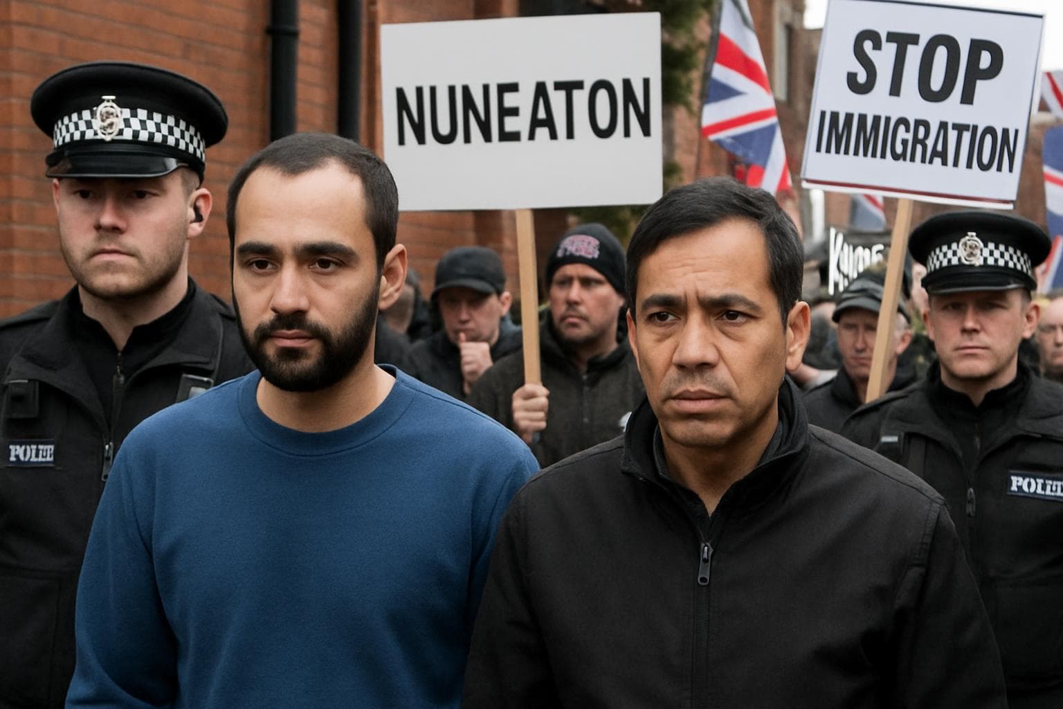 Protesters gathered in Nuneaton over a controversial rape case