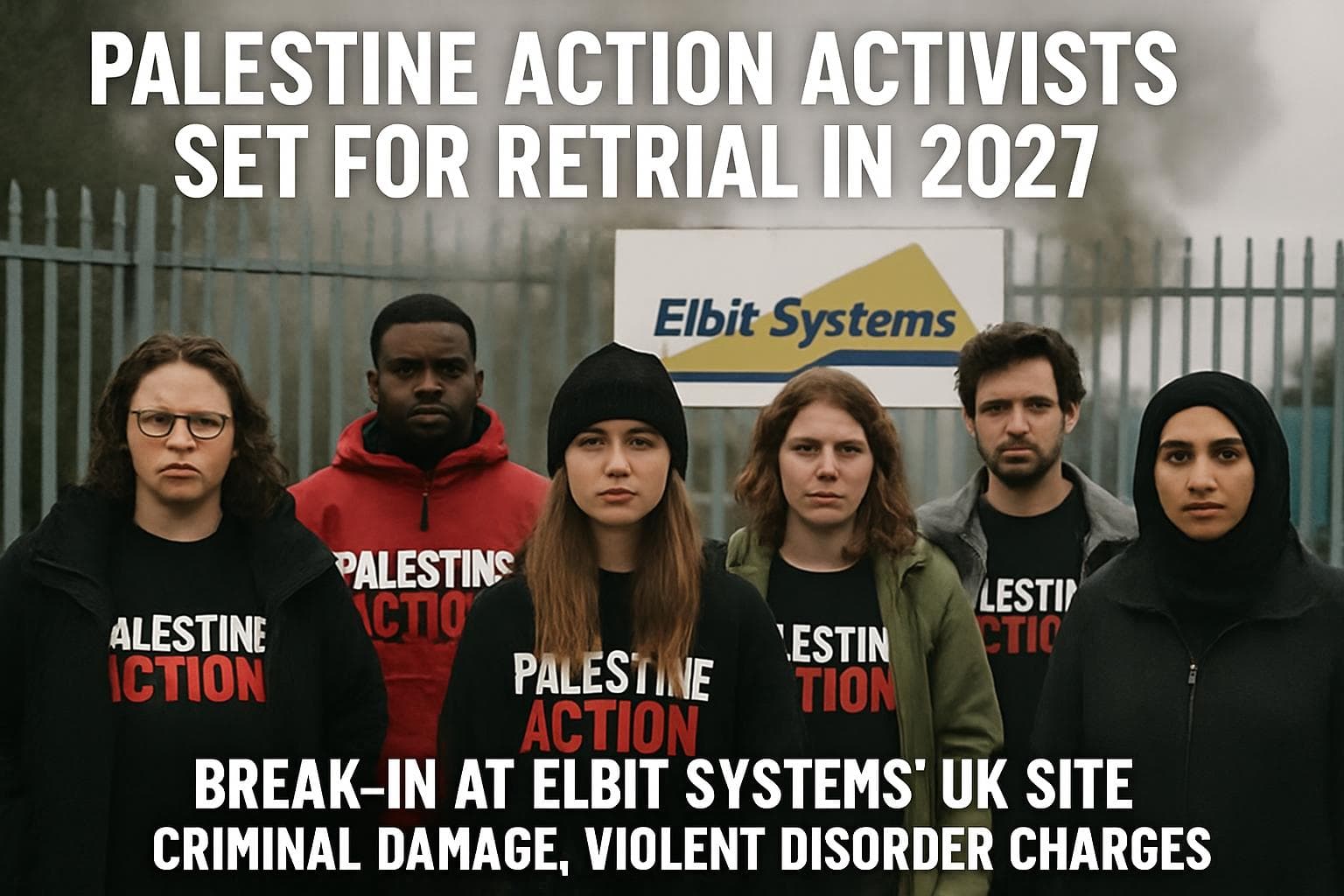 Six activists from Palestine Action facing retrial in 2027