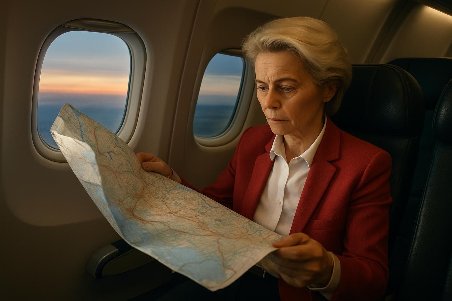 Plane carrying Ursula von der Leyen over Bulgaria
