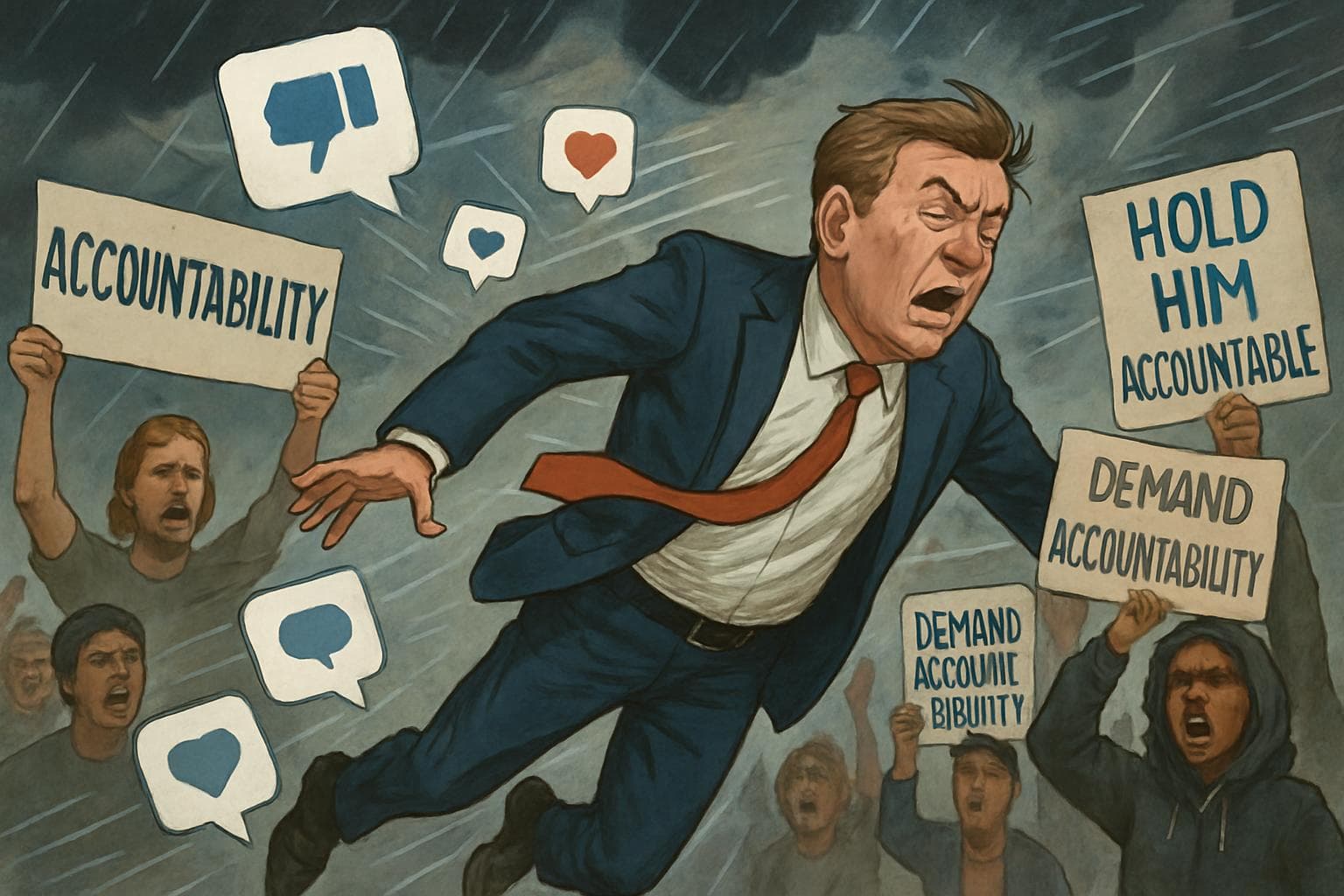 Political figure ejected amid social media posts and activists