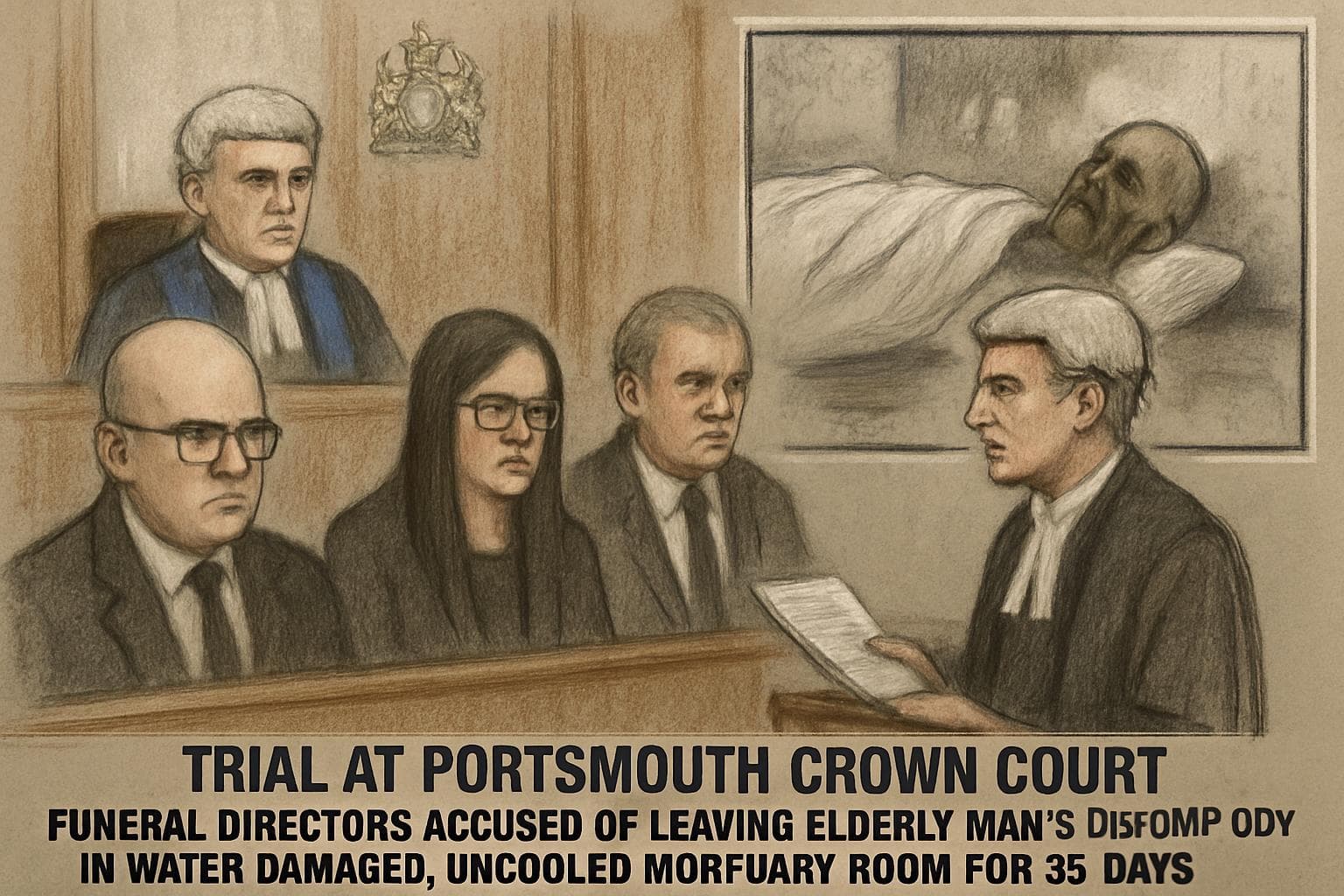 Portsmouth Crown Court during a high-profile trial