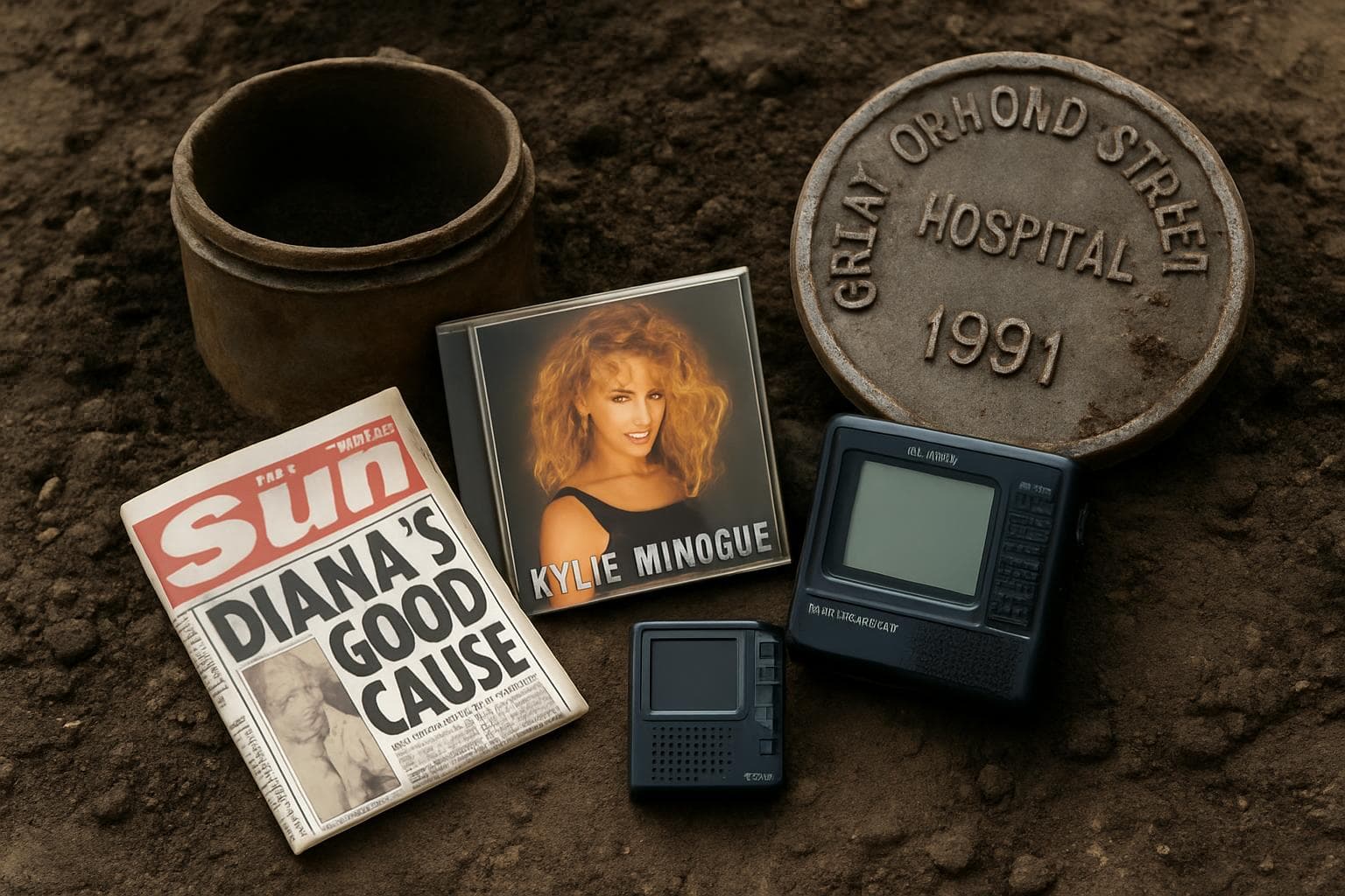 Unearthed time capsule with 1990s memorabilia from Princess Diana