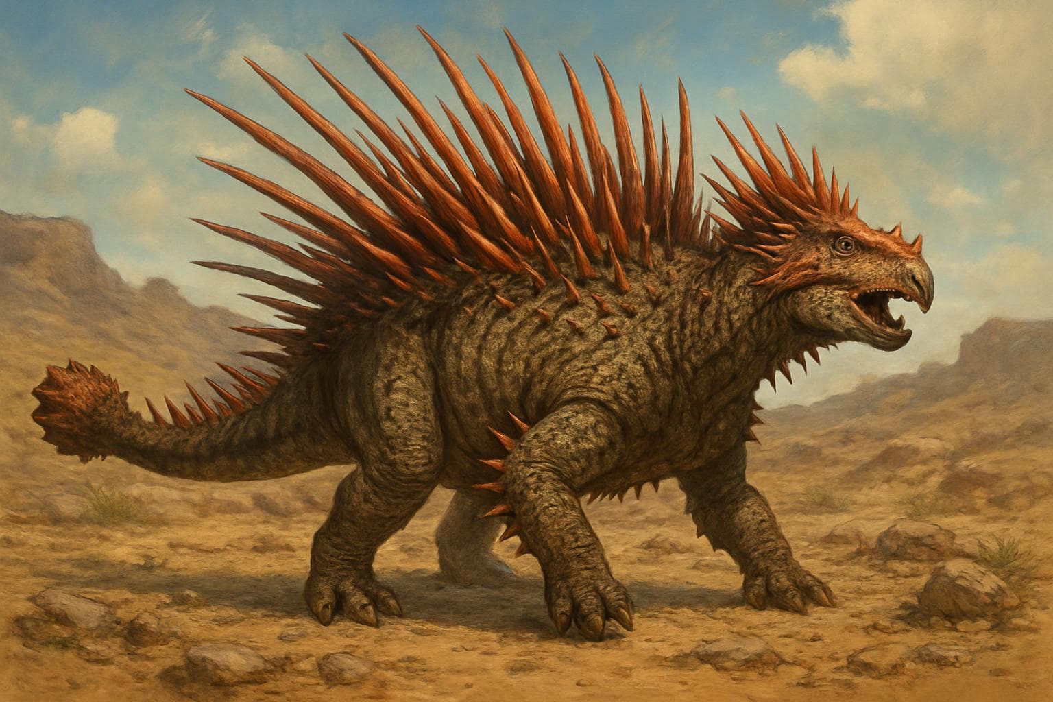 Punk rock dinosaur with spikes unearthed in Morocco