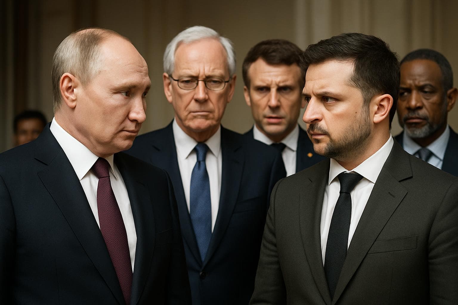 World leaders including Putin and Zelensky in negotiation