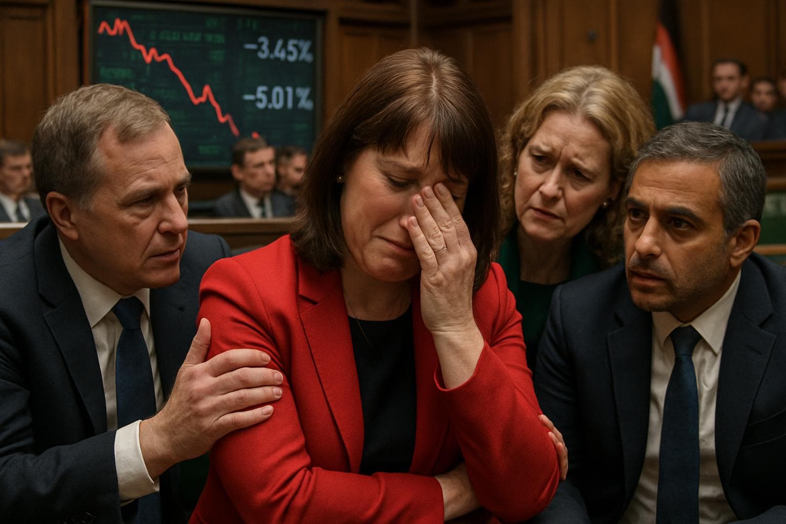 Rachel Reeves in emotional distress in House of Commons