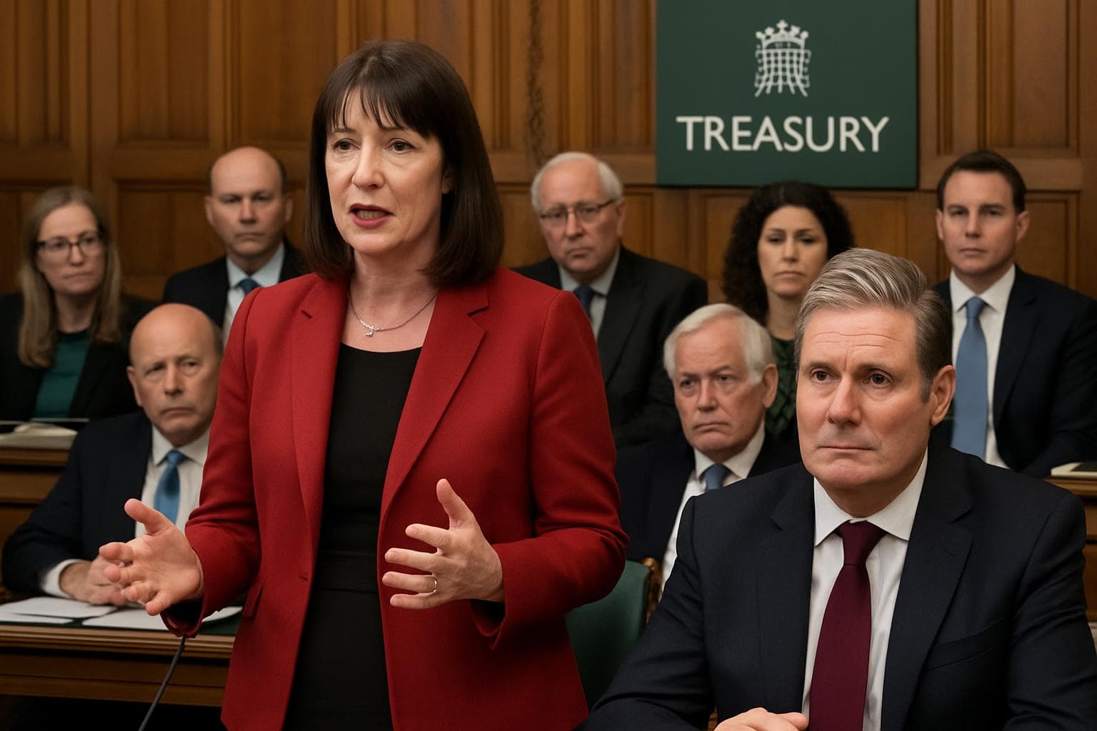Rachel Reeves and Keir Starmer at Treasury committee