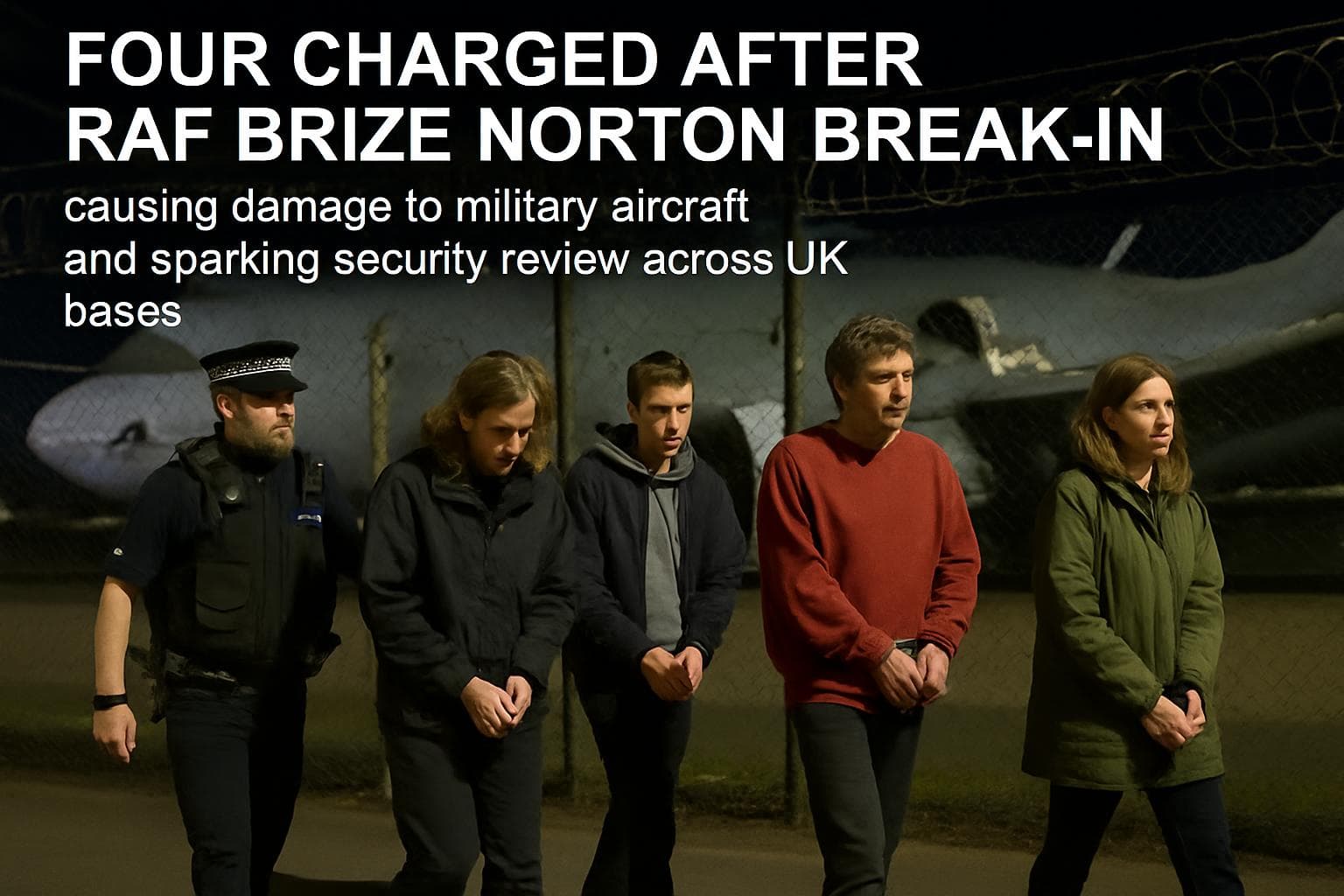 Four people charged after break-in at RAF Brize Norton