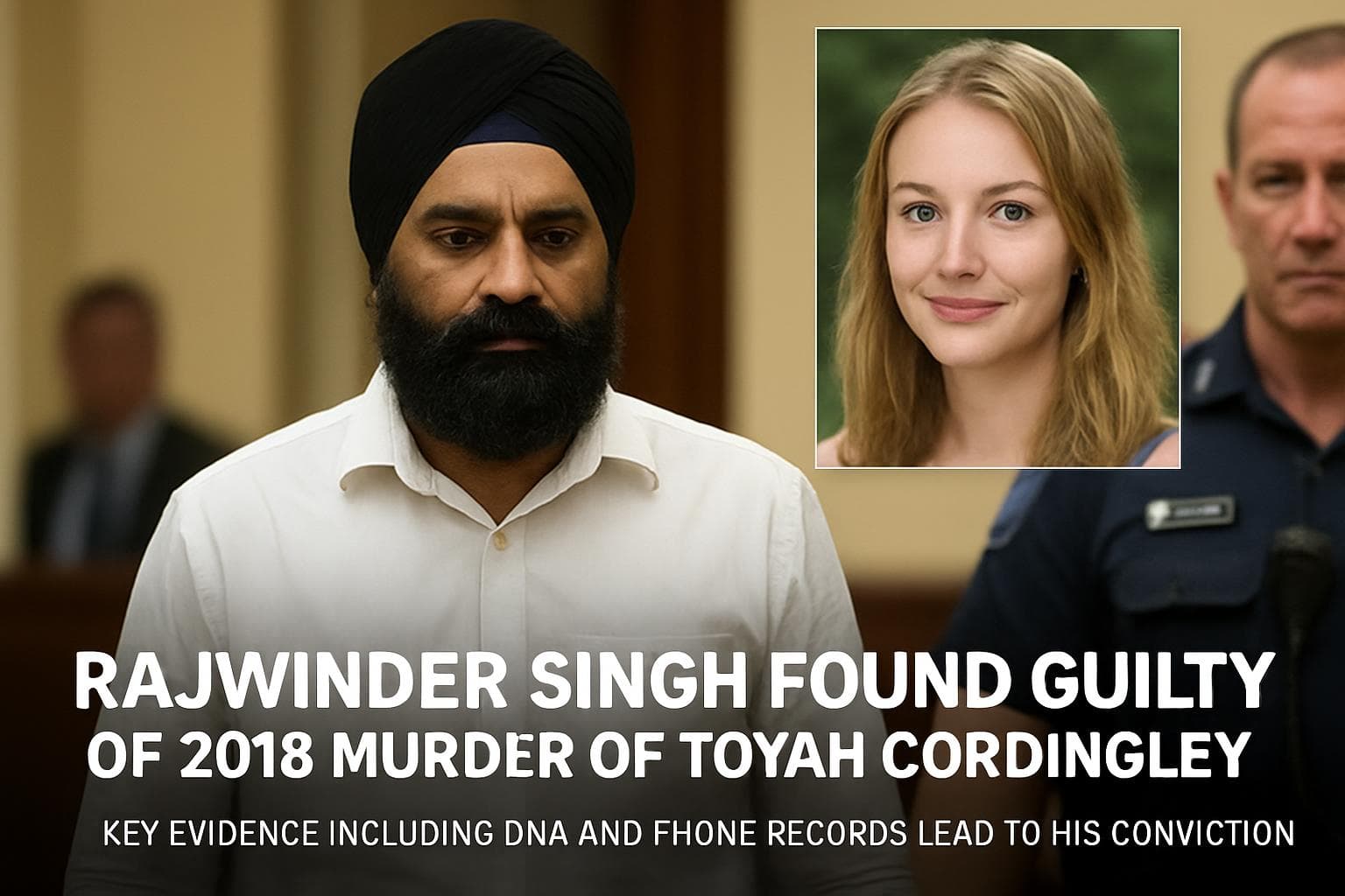 Rajwinder Singh found guilty of Toyah Cordingley's murder