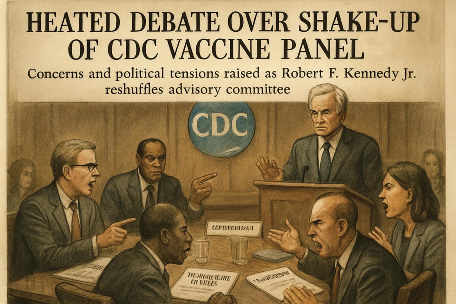 Robert F. Kennedy Jr. in a meeting discussing CDC vaccine policies