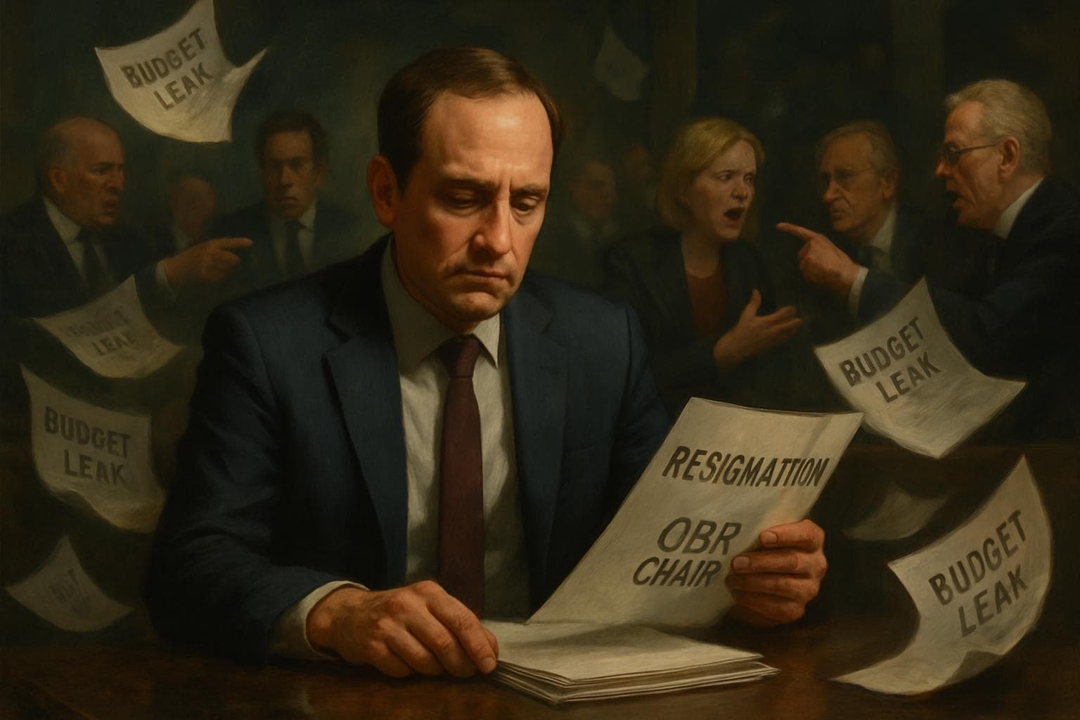 Richard Hughes resigning as OBR chair with swirling documents