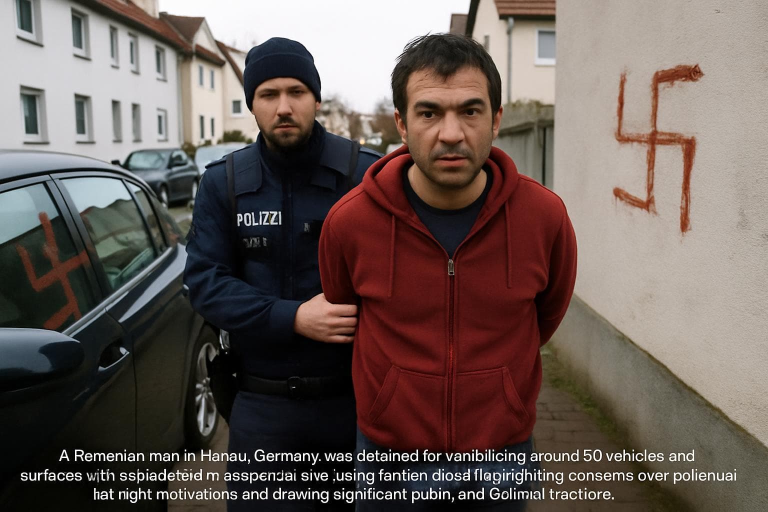 Man detained for vandalizing with swastikas in Germany