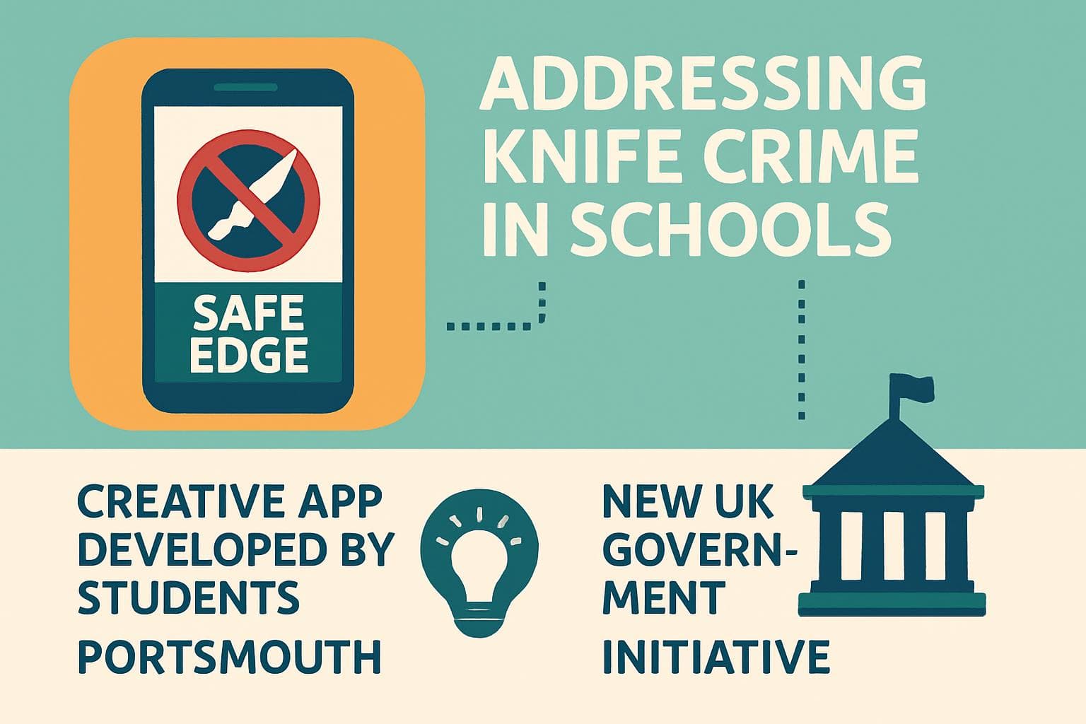 Safe Edge app interface developed by Portsmouth Academy students