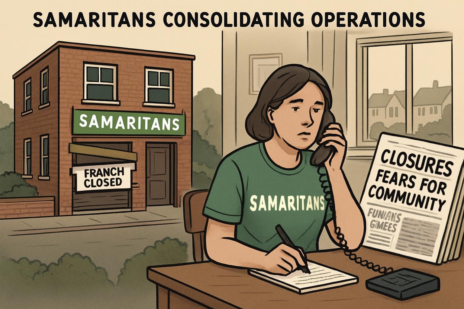 Samaritans volunteers answering calls from home