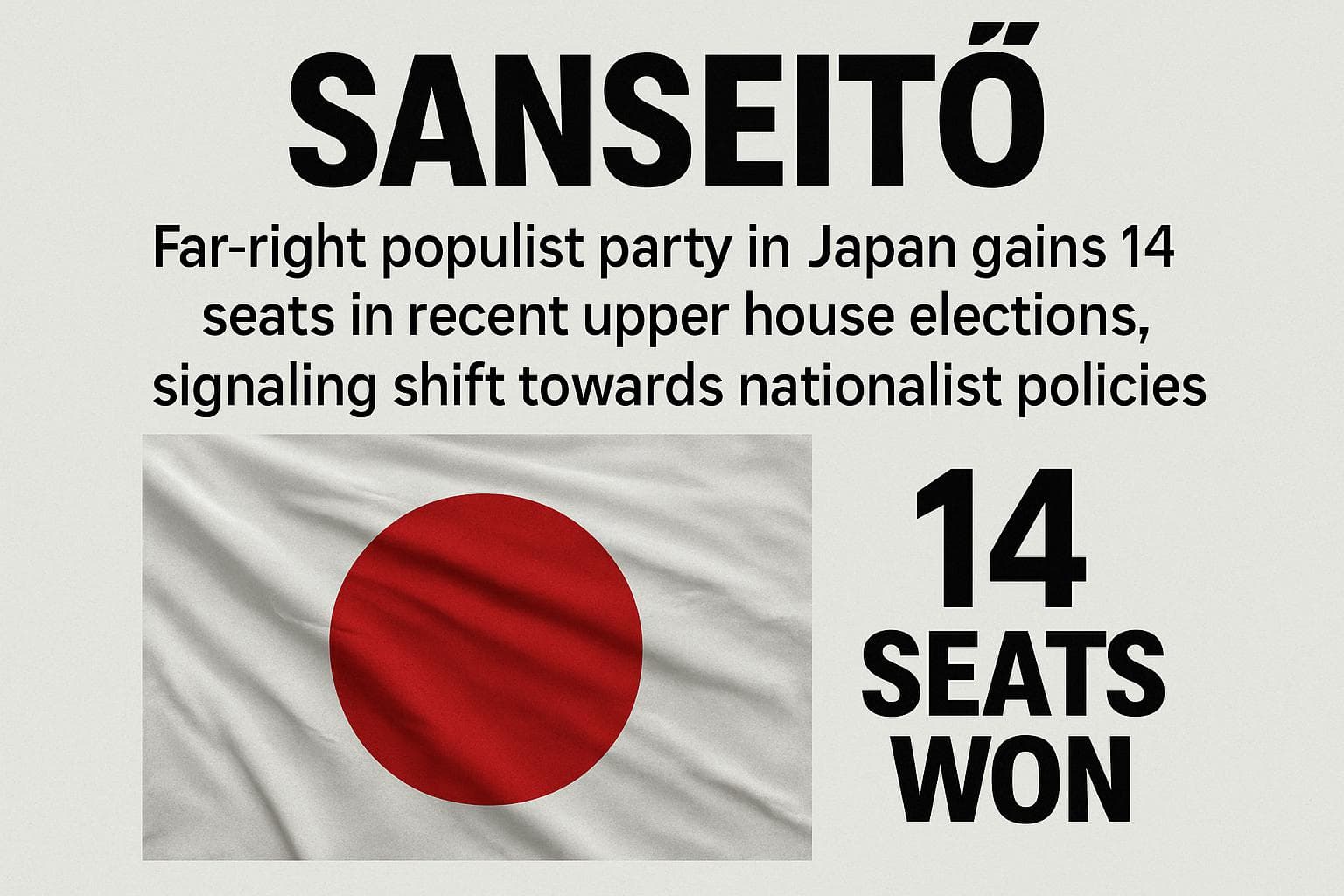 Sanseito party members celebrating election victory in Japan